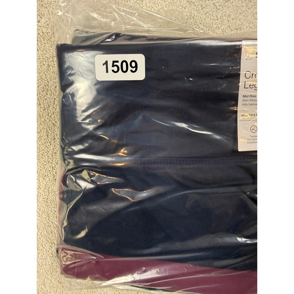 NWT 3 PAIR Womens 2X Sonoma Leggings-Black & Maroon & Cropped Legging-Navy #1509 - Picture 5 of 5
